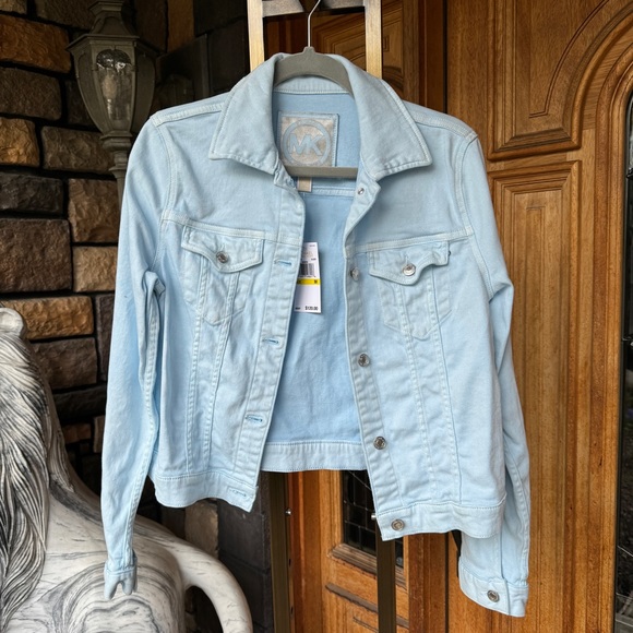 Michael Kors Baby Blue Denim Jacket - Picture 1 of 3